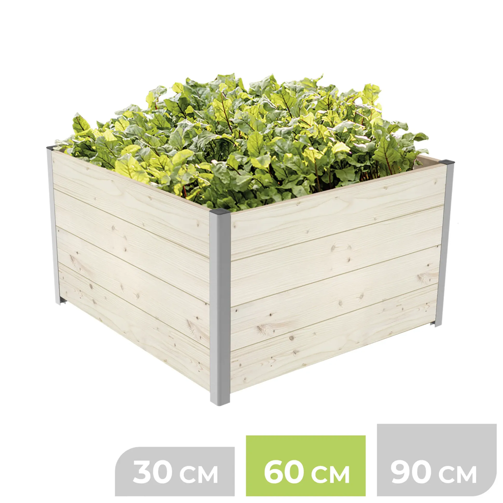 BioGreen ModulMaxx Hochbeet Holz 75 x 75 x 60 cm