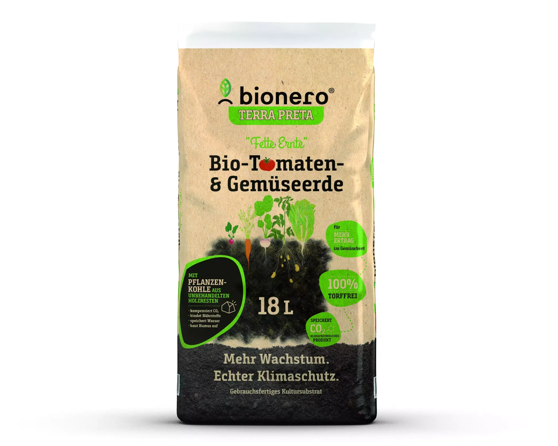bionero Bio-Tomaten- & Gemüseerde "Fette Ernte" 18 L torffrei