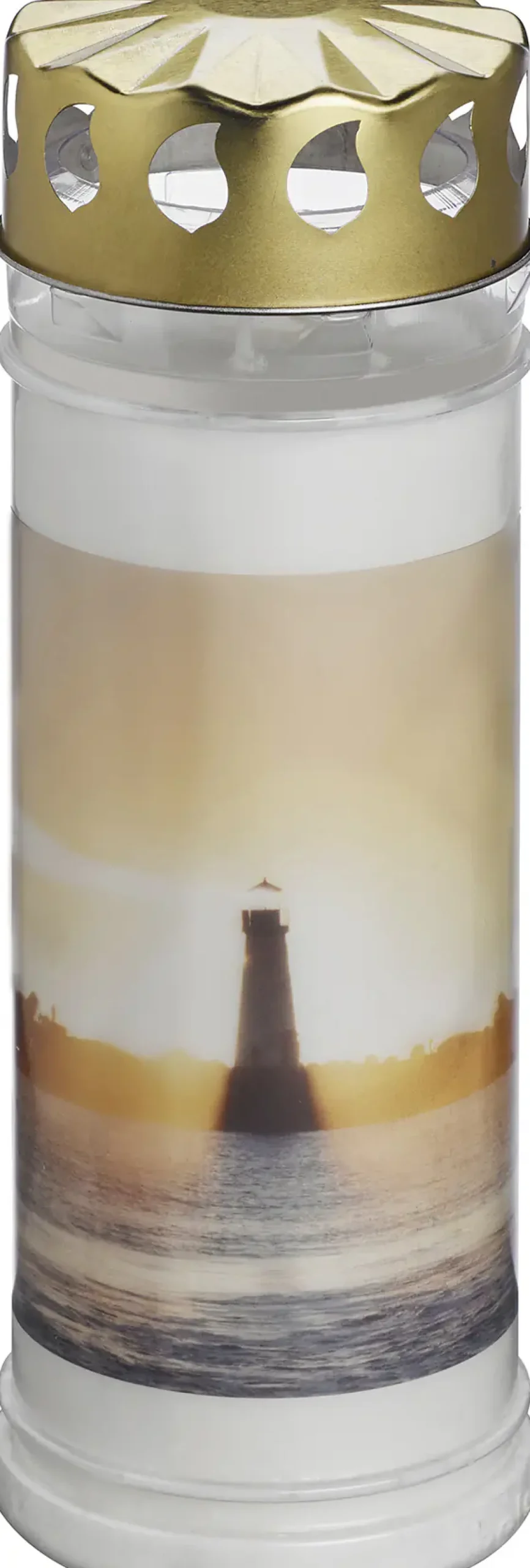 Bolsius Dauerbrenner Nr. 7 Leuchtturm weiß, Höhe 20 cm