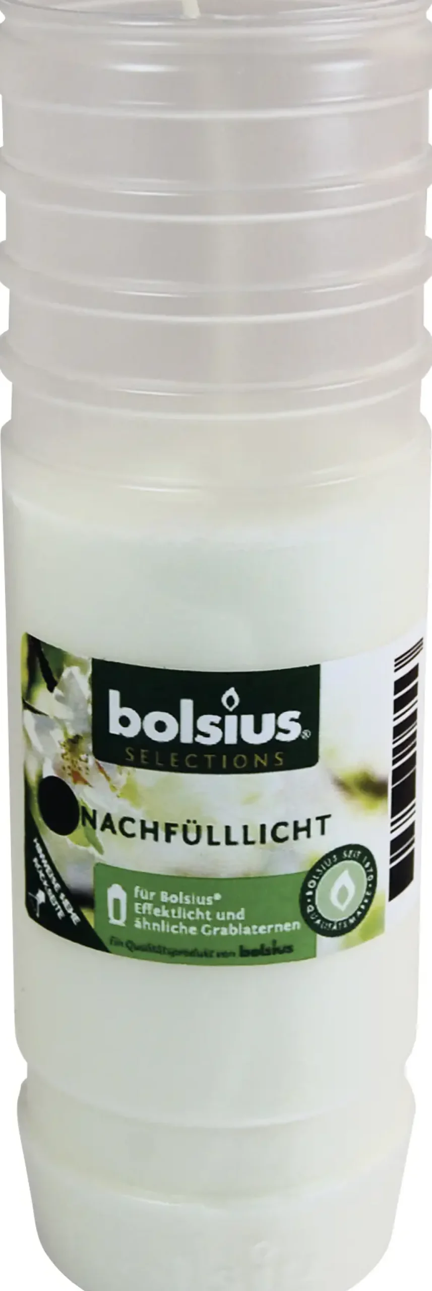 Bolsius Nachfüller für Laterne weiß, Höhe 17,5 cm, Ø 5,7 cm