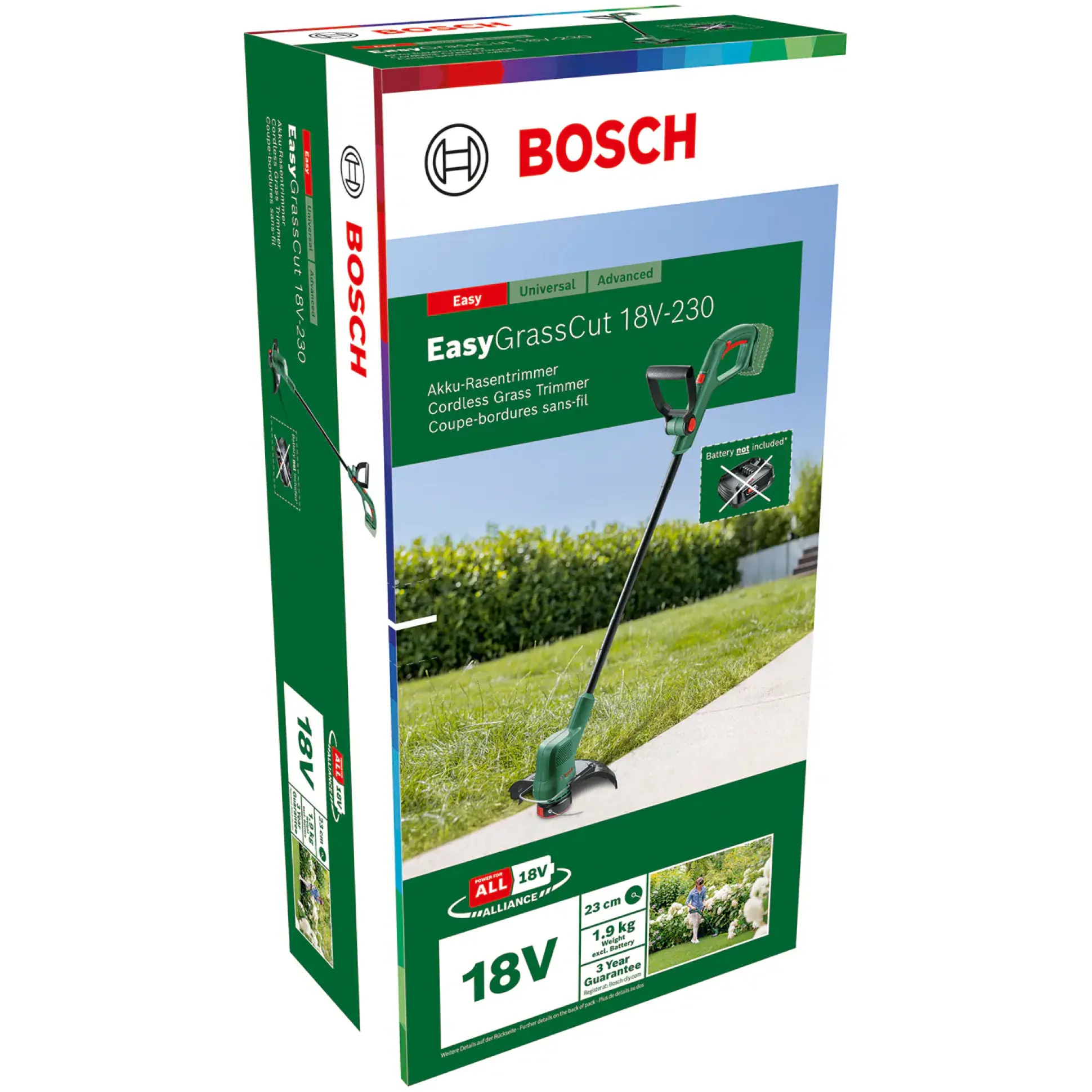 Bosch Akku-Rasentrimmer UniversalGrassCut 18V-26 Solo inkl. 2 Spulen 26 cm Schnittkreis