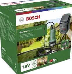 Bosch Akku-Regenfasspumpe GardenPump 18 V inkl. Akku & Ladegerät