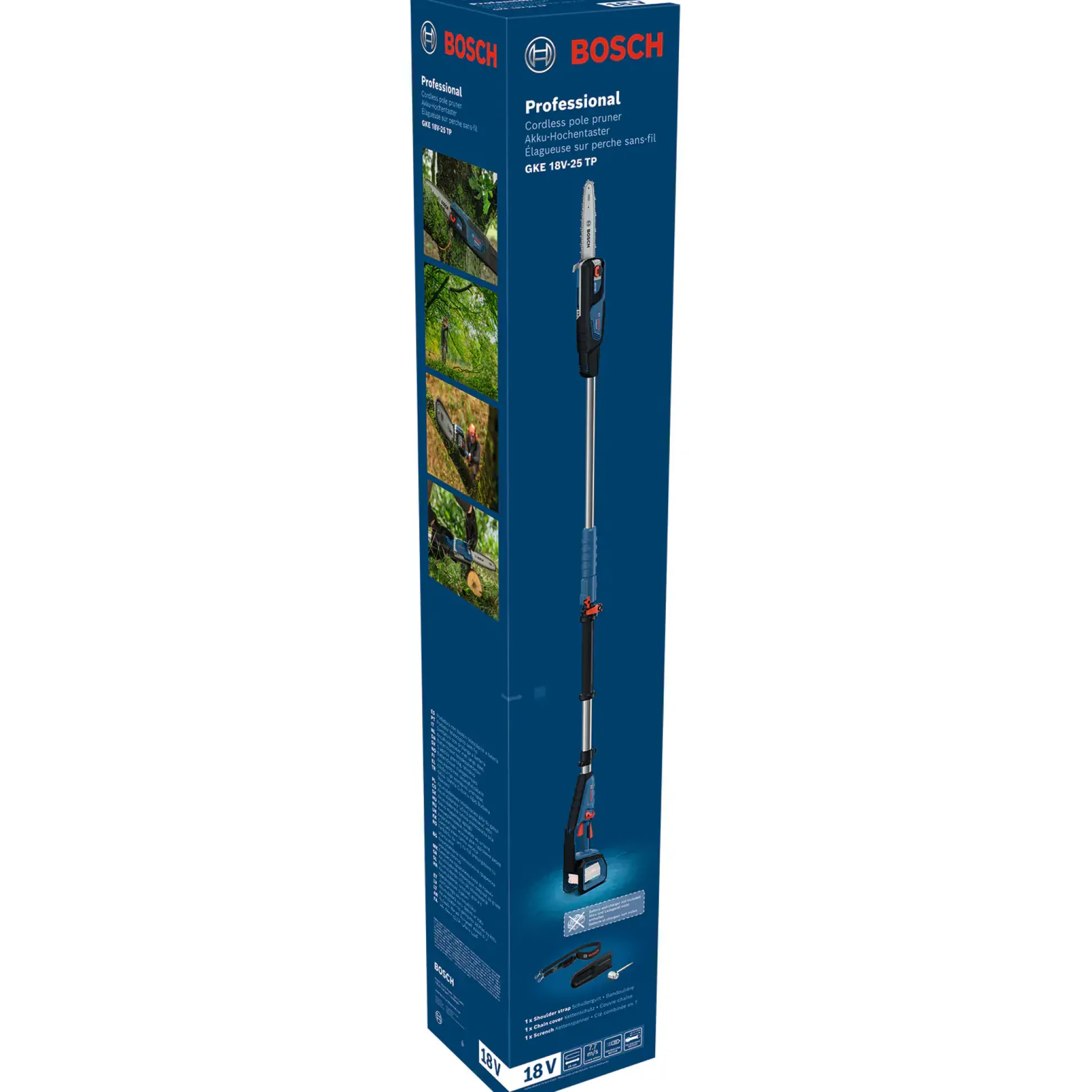 Bosch Professional Akku-Teleskop-Hochentaster GKE 18V-25 TP inkl. Schultergurt Solo