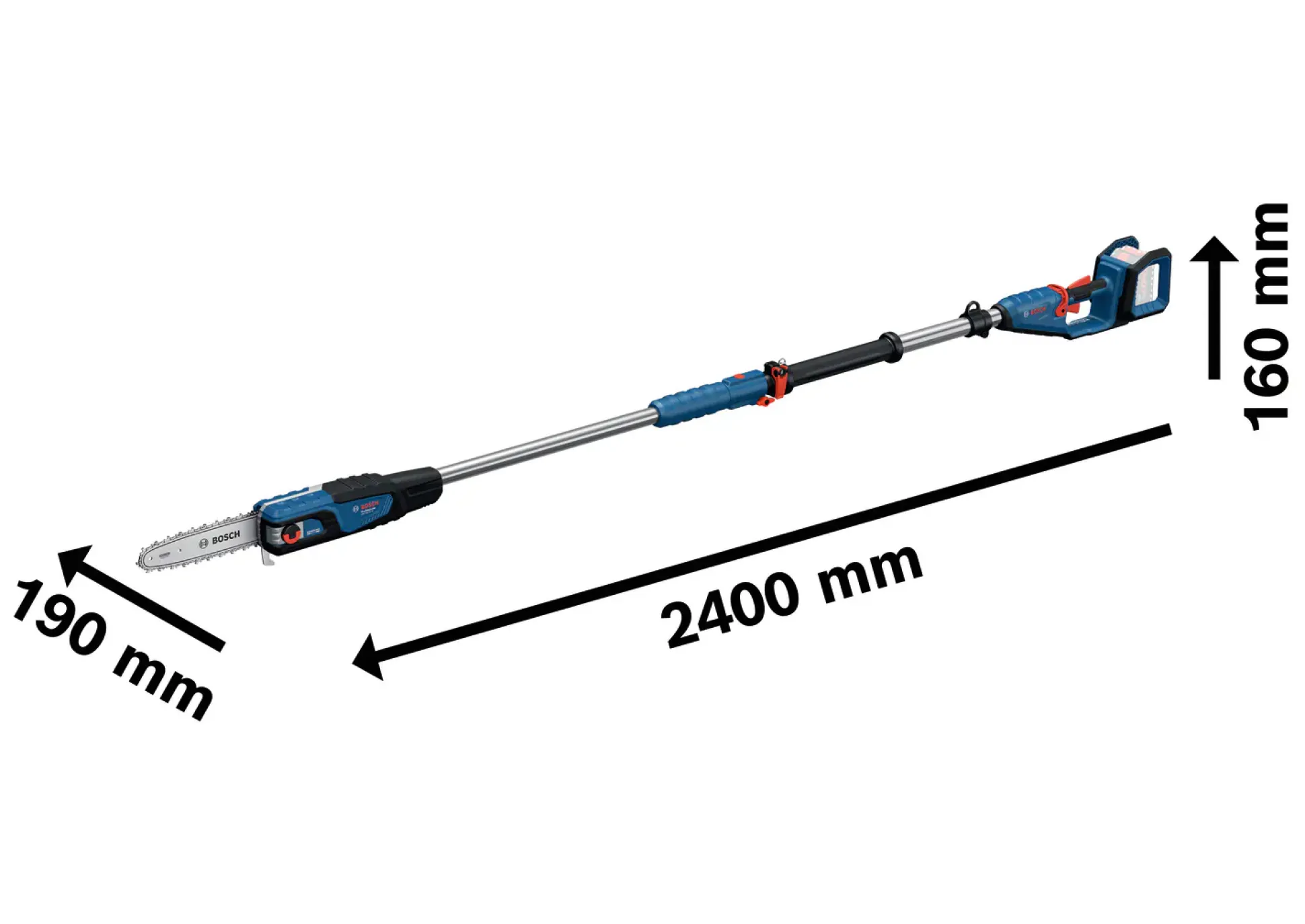 Bosch Professional Akku-Teleskop-Hochentaster GKE 18V-25 TP inkl. Schultergurt Solo