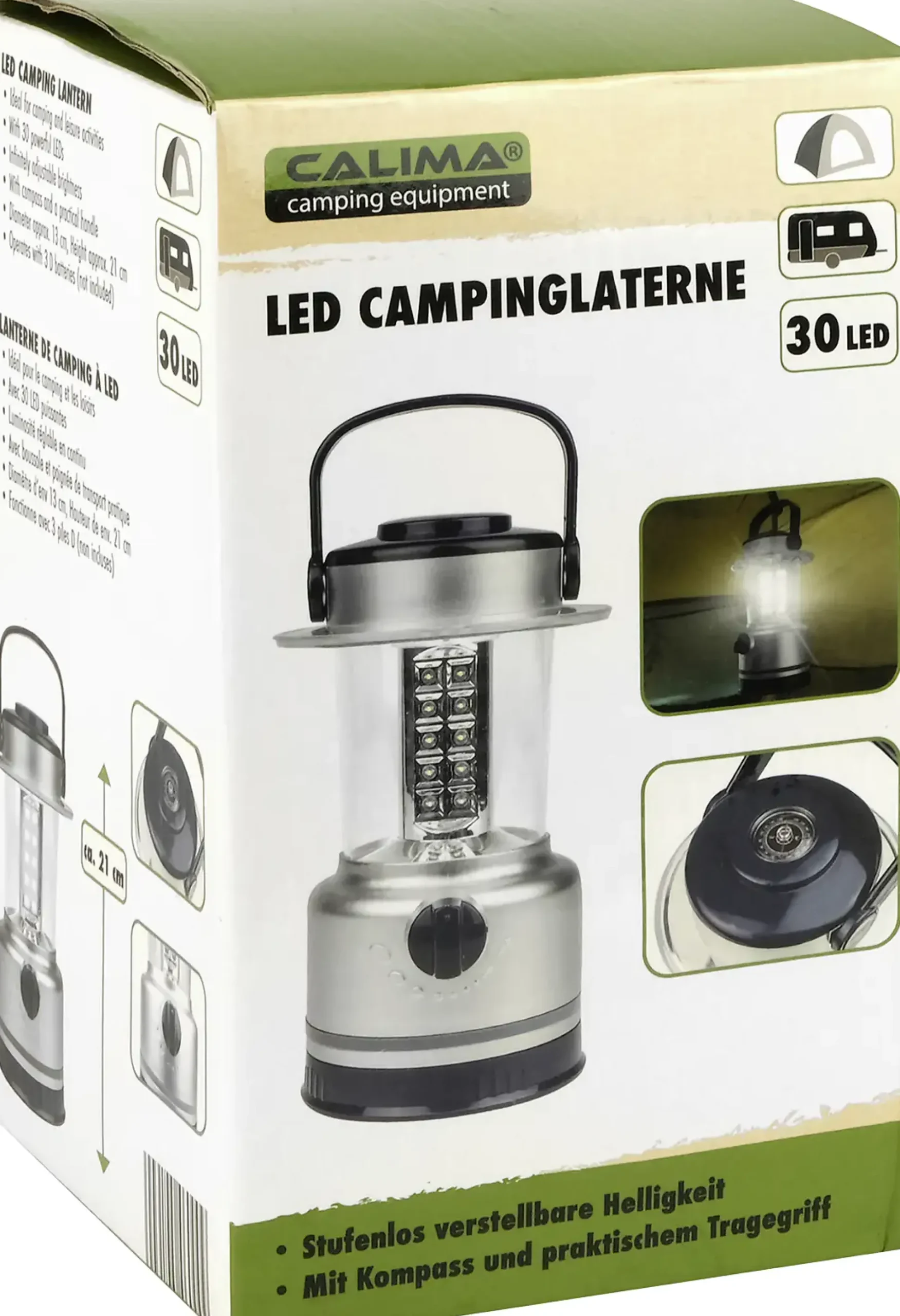 Calima LED Campinglaterne 13x13x21cm