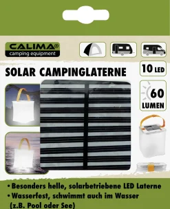 Calima Solar Campinglaterne 10x10x10cm, gefaltet 10x10x1,2cm