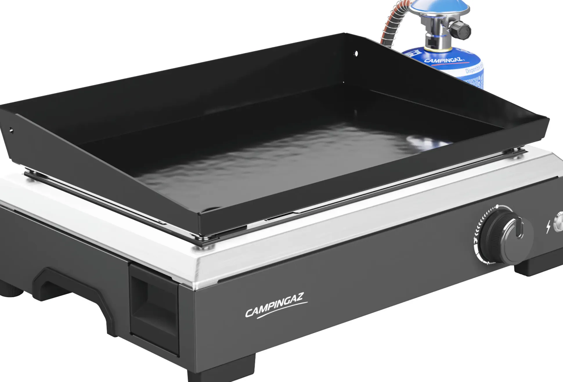 Campingaz Tischgrill Plancha Othello 2,8 kW 66 x 39 x 20 cm silber-schwarz