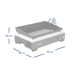 Campingaz Tischgrill Plancha Othello 2,8 kW 66 x 39 x 20 cm silber-schwarz