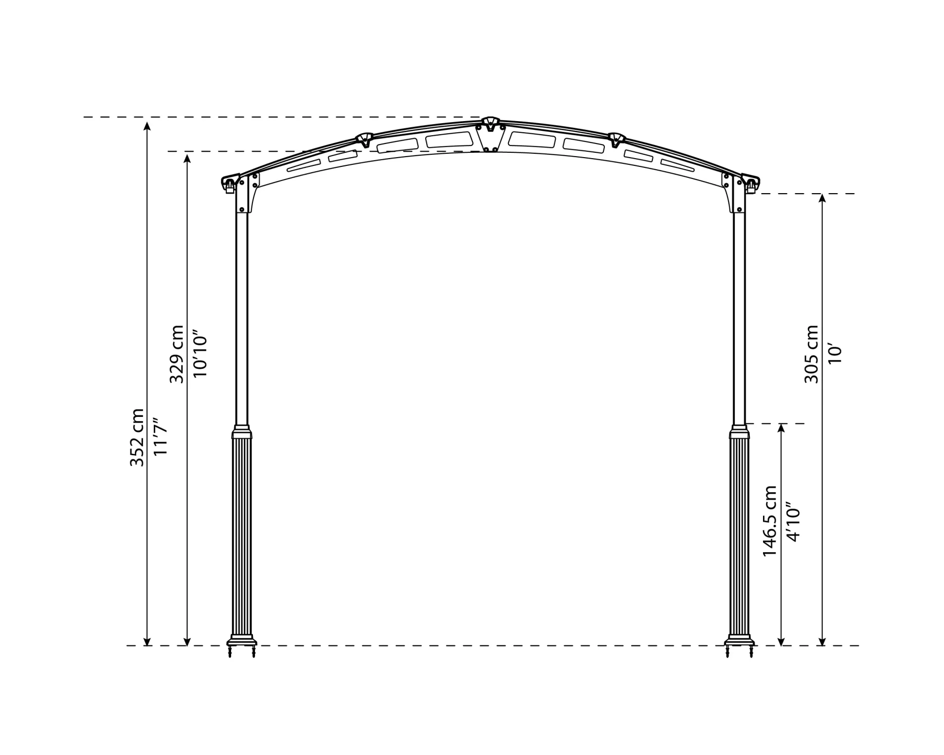 Canopia Carport Arcadia Alpine 8500 863 x 359 x 307 cm