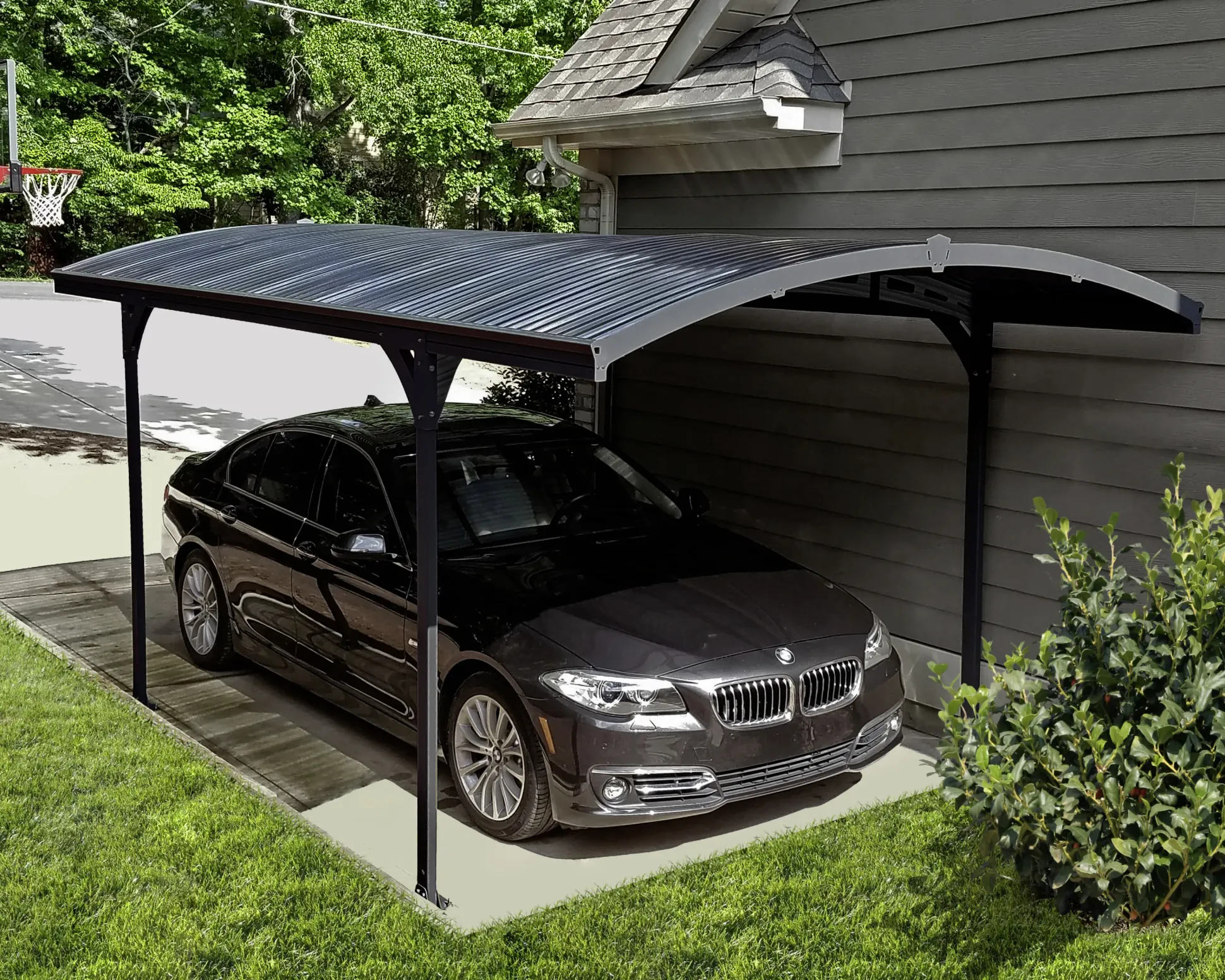 Canopia Carport Atlas 5000 Grau Alu 288 x 495 cm