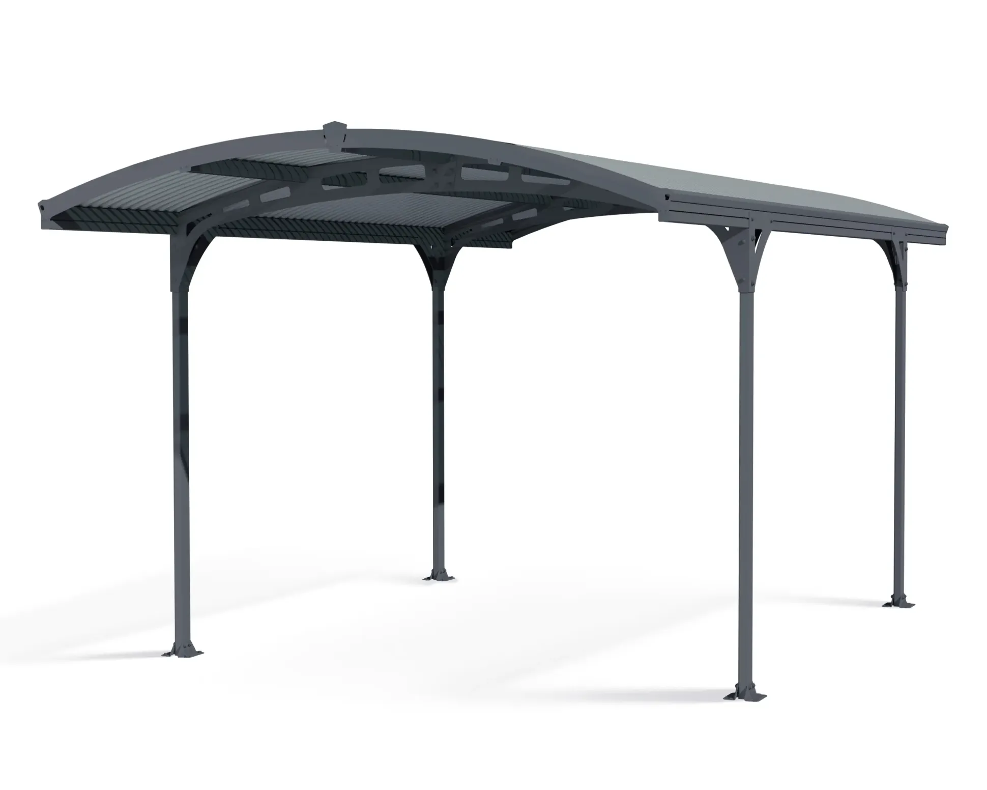 Canopia Carport Atlas 5000 Grau Alu 288 x 495 cm