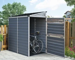 Canopia Gerätehaus Pent Alu grau 175 x 118 cm