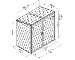 Canopia Gerätehaus Voyager Alu grau 90 x 139 cm