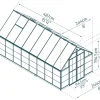 Canopia Gewächshaus Balance Alu grau 487 x 244 cm
