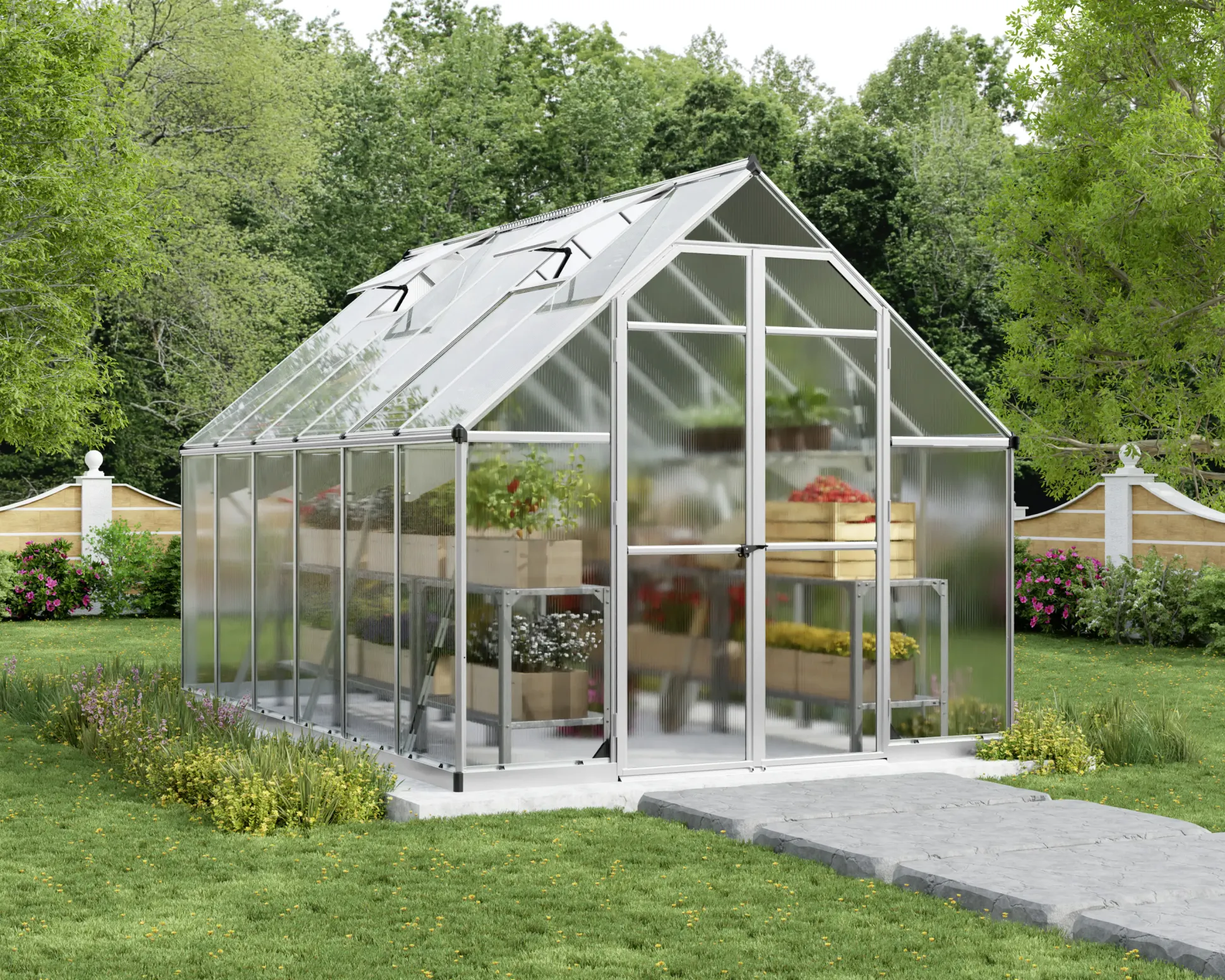 Canopia Gewächshaus Essence Alu silber 367 x 244 cm