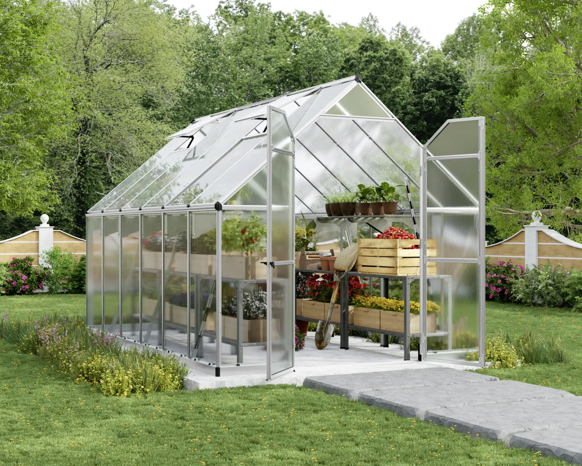 Canopia Gewächshaus Essence Alu silber 367 x 244 cm