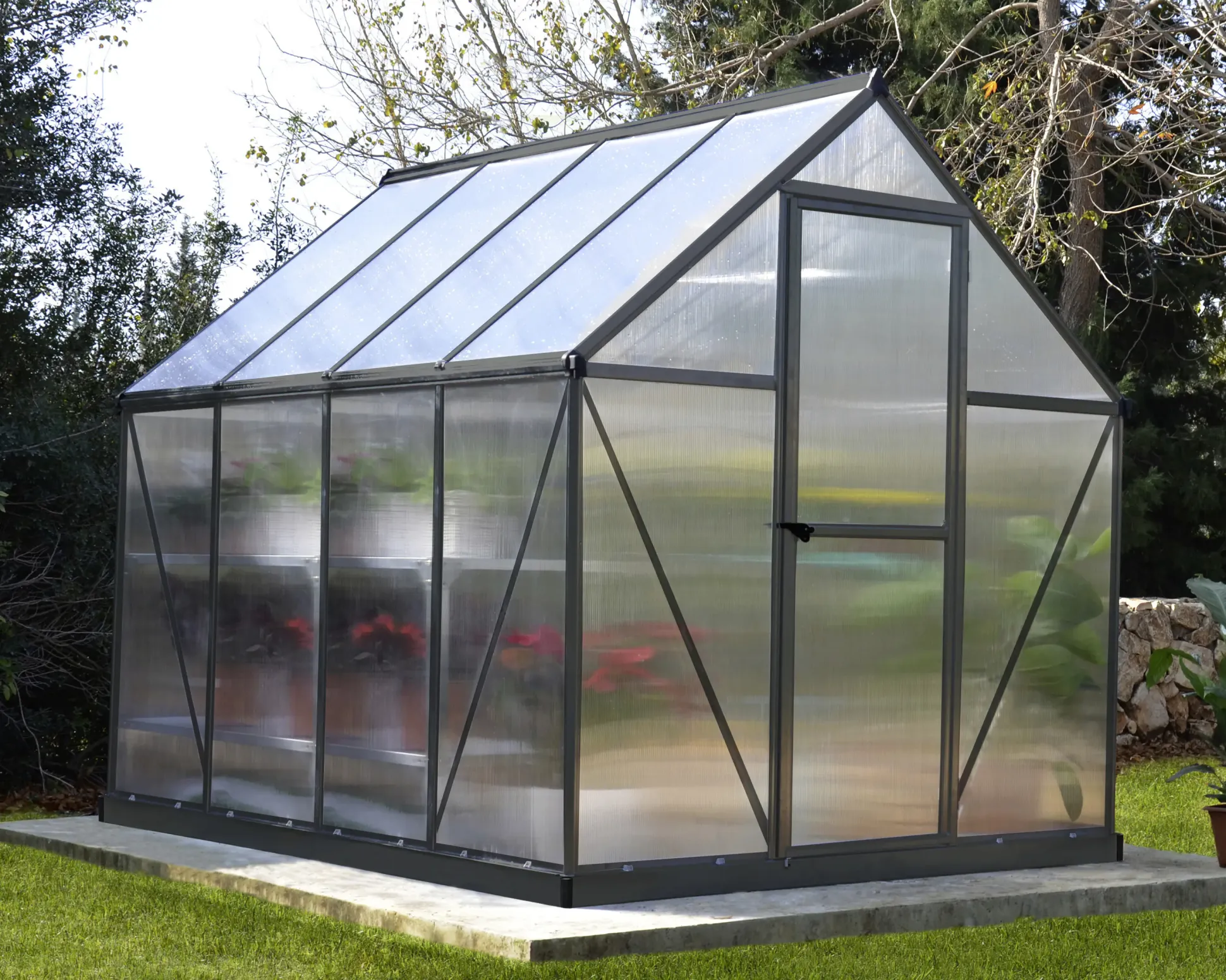 Canopia Gewächshaus Mythos Alu grau 247 x 185 cm