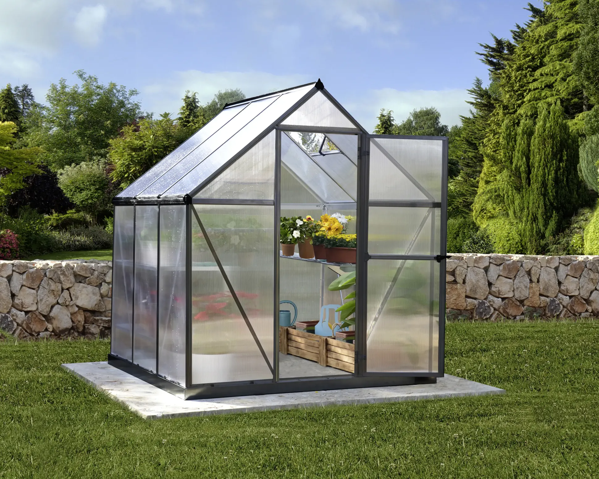 Canopia Gewächshaus Mythos Alu grau 247 x 185 cm