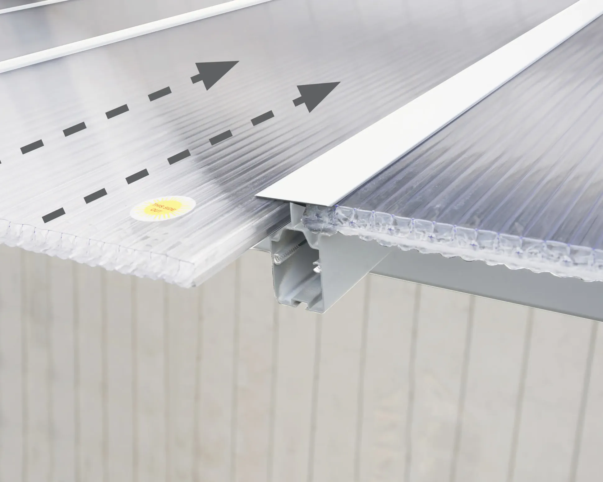 Canopia Terrassenüberdachung Olympia 3x9.8 weiß