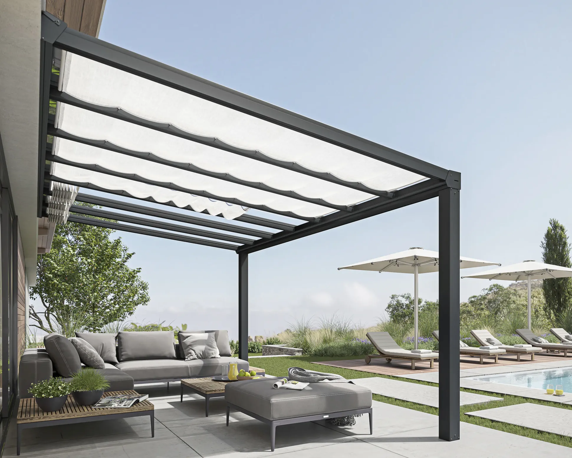 Canopia Terrassenüberdachung Stockholm 515 x 330,5 cm anthrazit