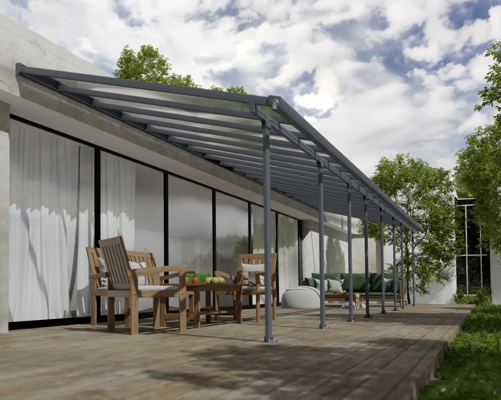 Canopia Terrassenüberdachung Feria 1156 x 294 cm anthrazit