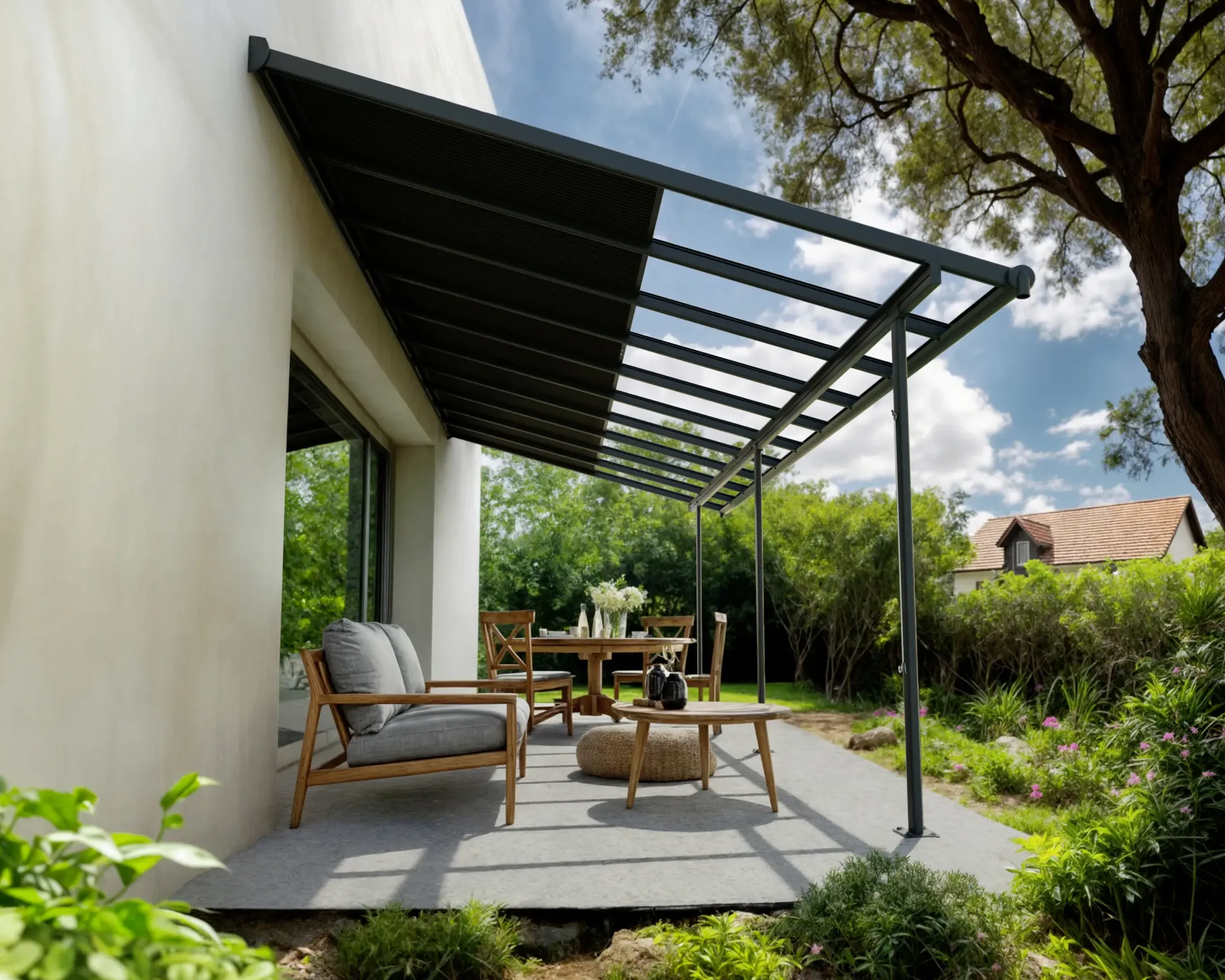 Canopia Terrassenüberdachung Sierra Cabrio 619 x 295 cm grau