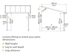Canopia Terrassenüberdachung Olympia 3x7.3