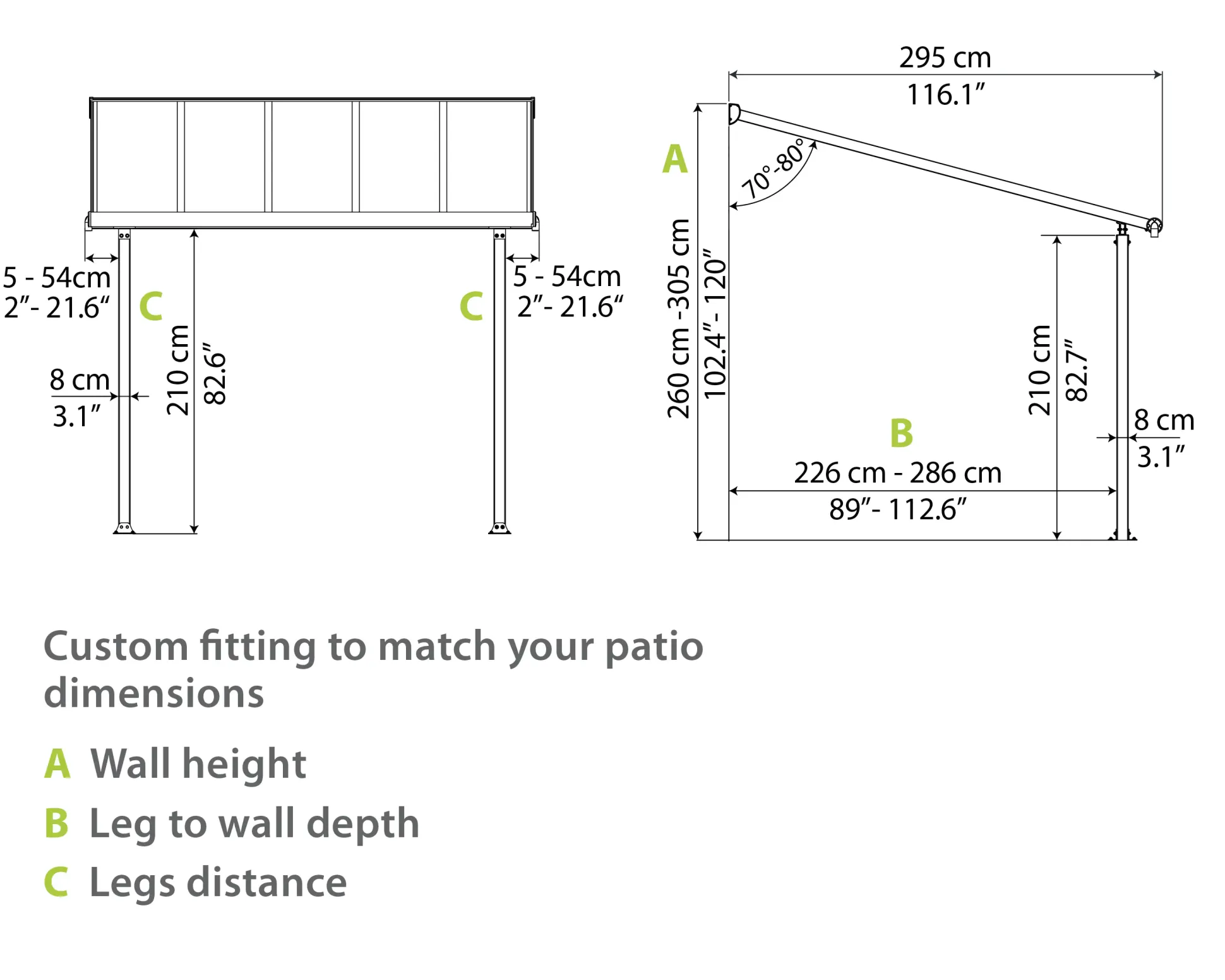 Canopia Terrassenüberdachung Olympia 3x7.3
