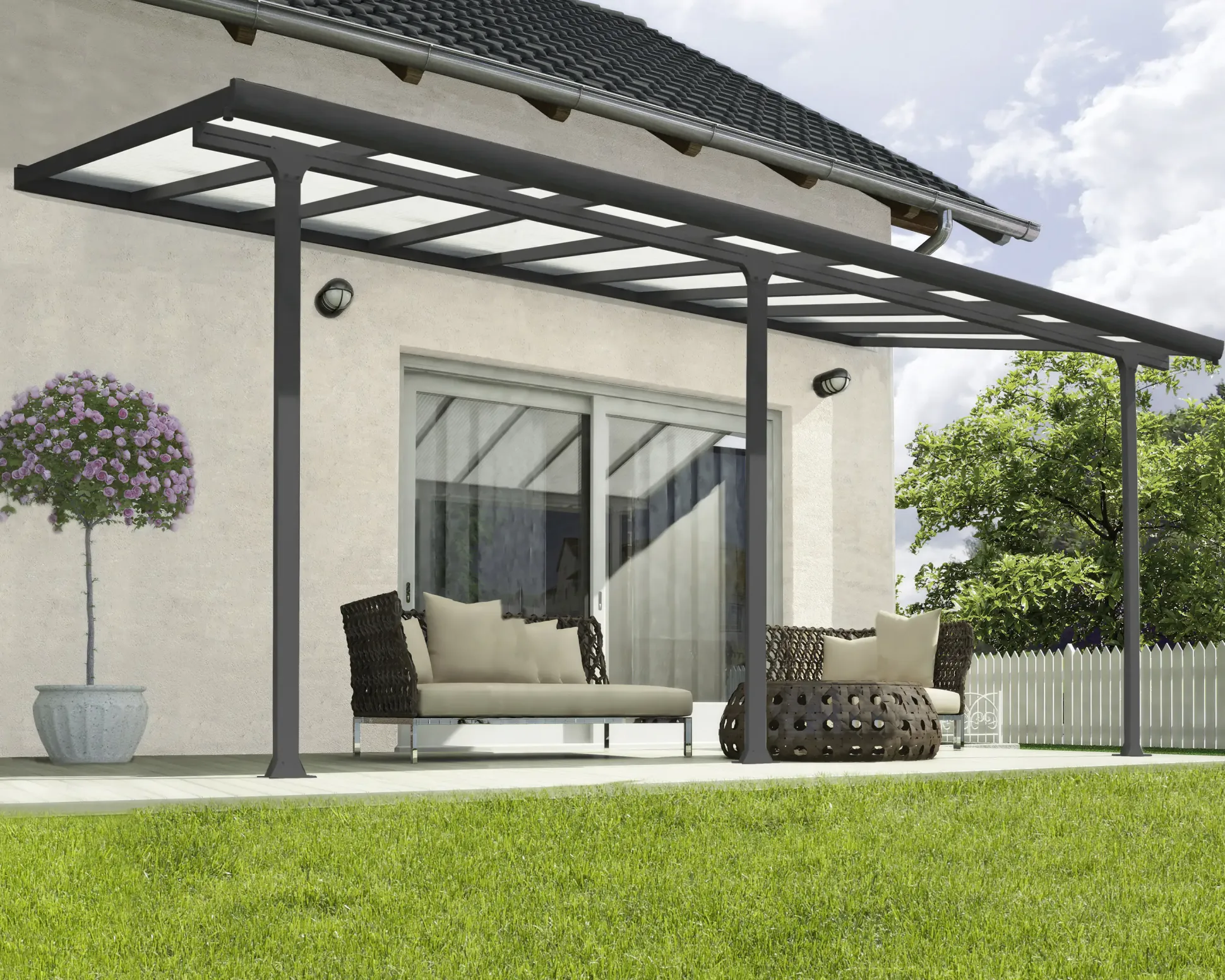 Canopia Terrassenüberdachung Feria 546 x 294 cm anthrazit