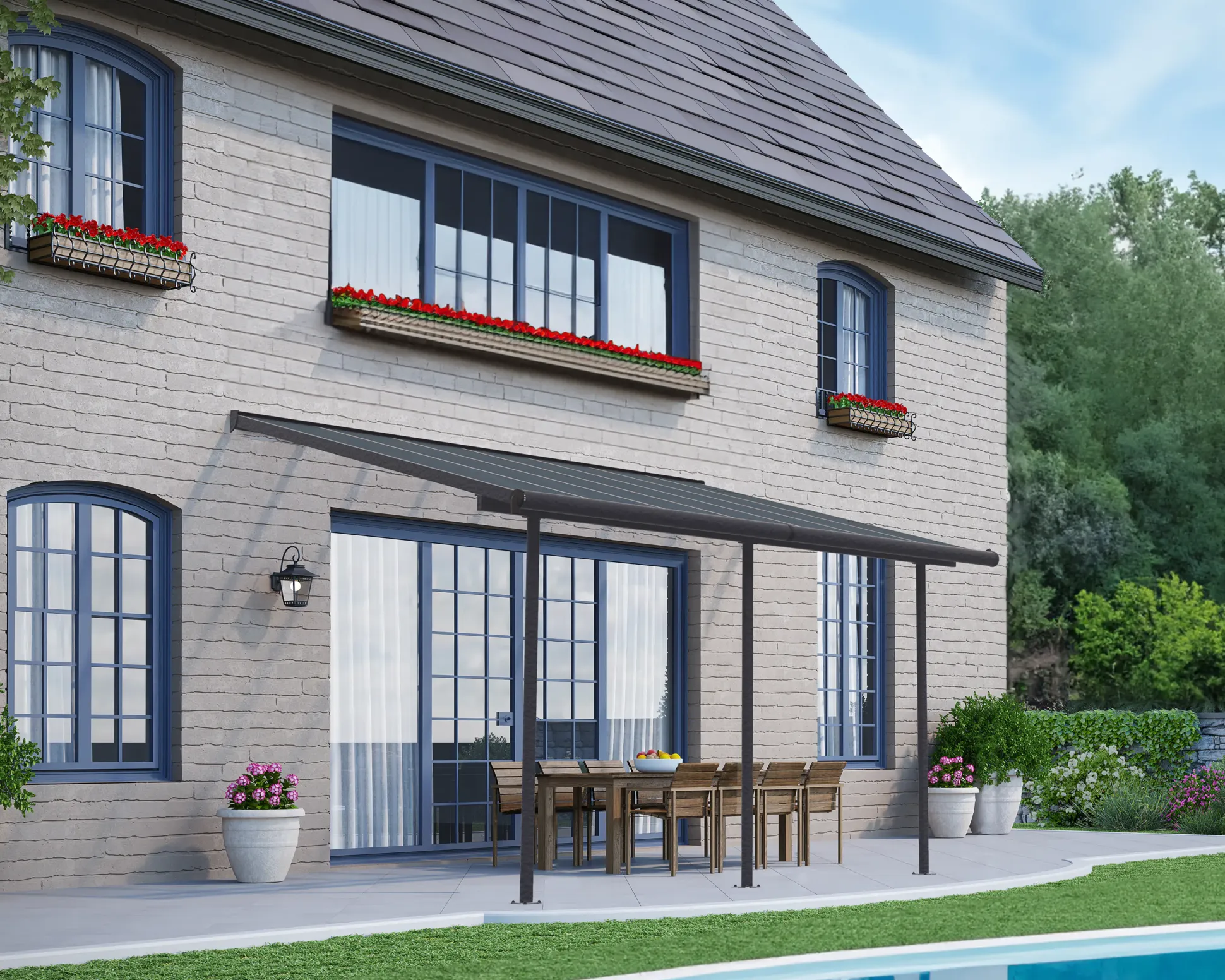 Canopia Terrassenüberdachung Capri 3x4.25