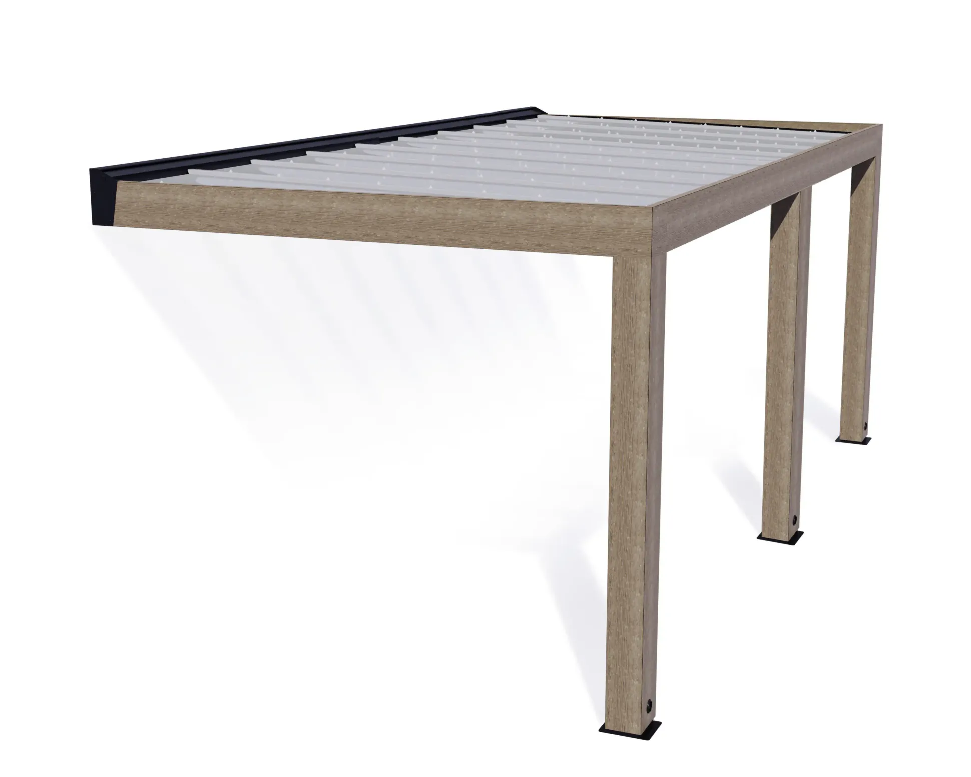 Canopia Terrassenüberdachung Helsinki Holz 600 x 294 cm braun