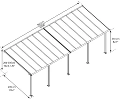 Canopia Terrassenüberdachung Olympia 3x8.6