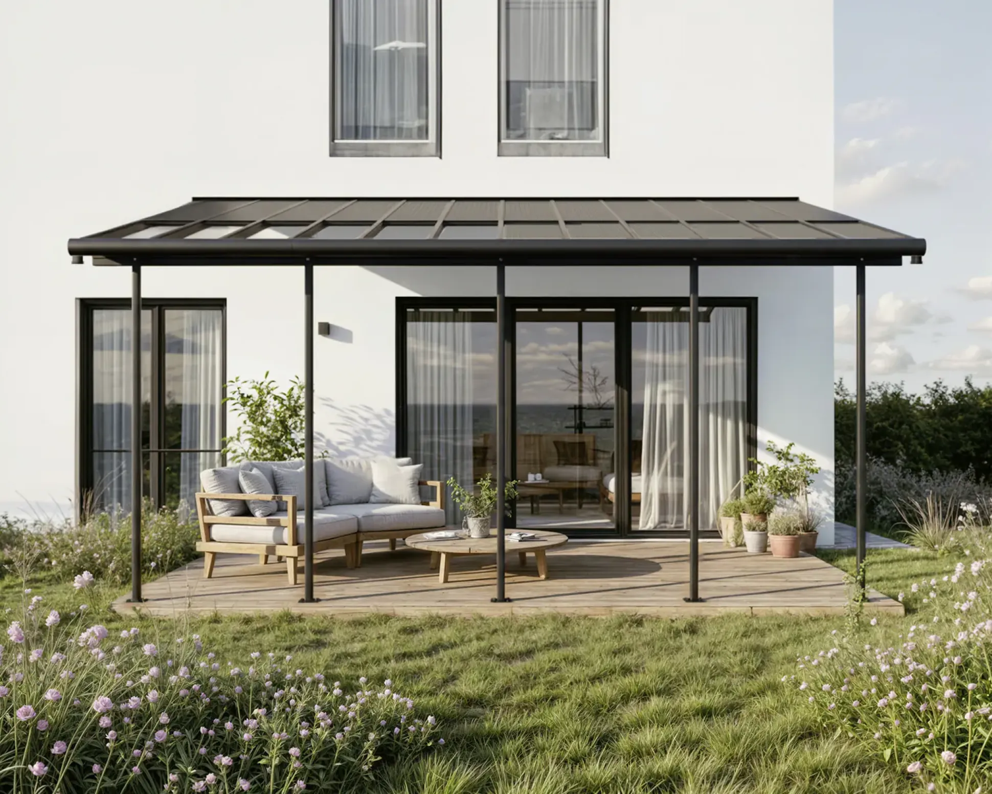Canopia Terrassenüberdachung Sierra Cabrio 739 x 295 cm grau