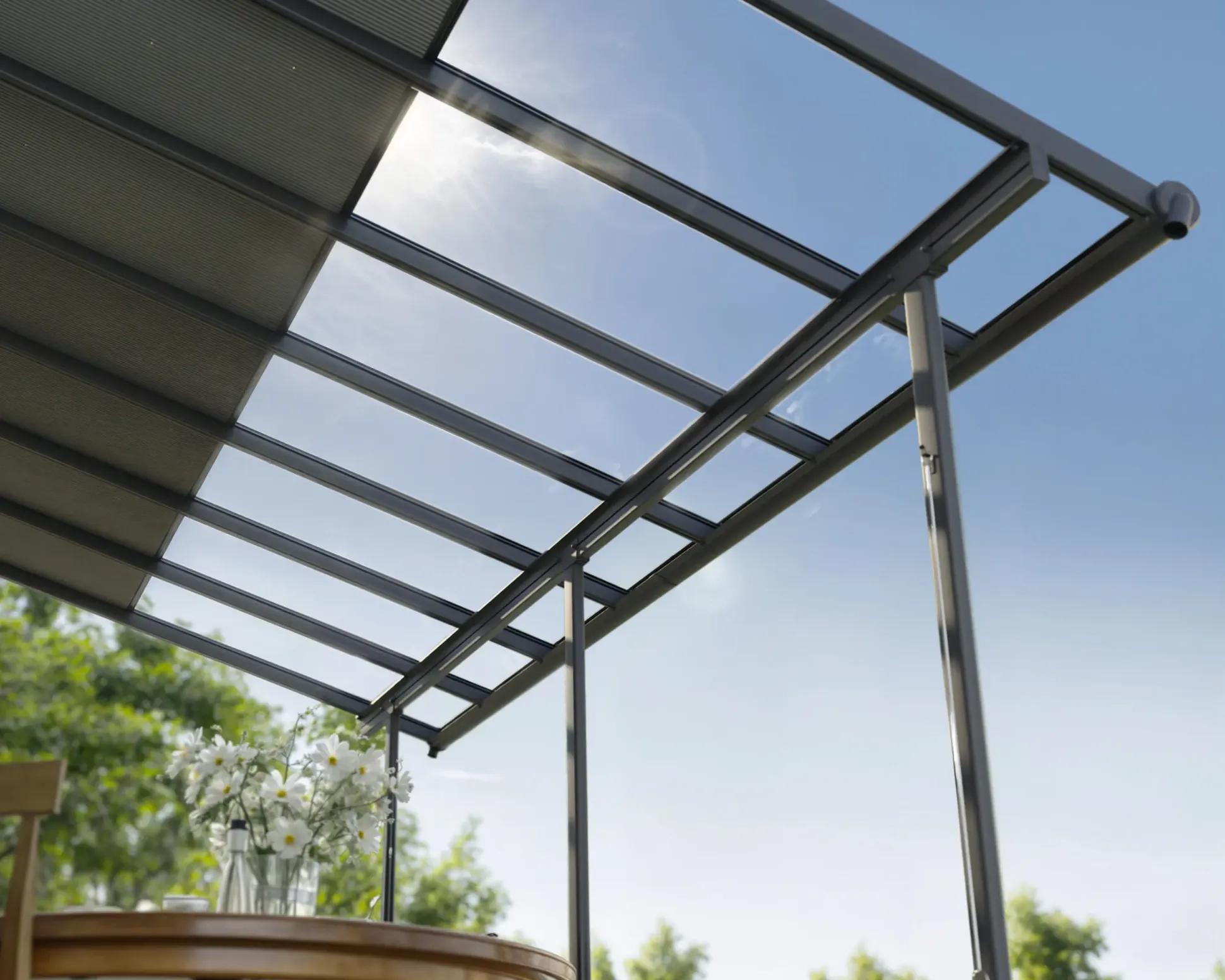 Canopia Terrassenüberdachung Sierra Cabrio 739 x 295 cm grau