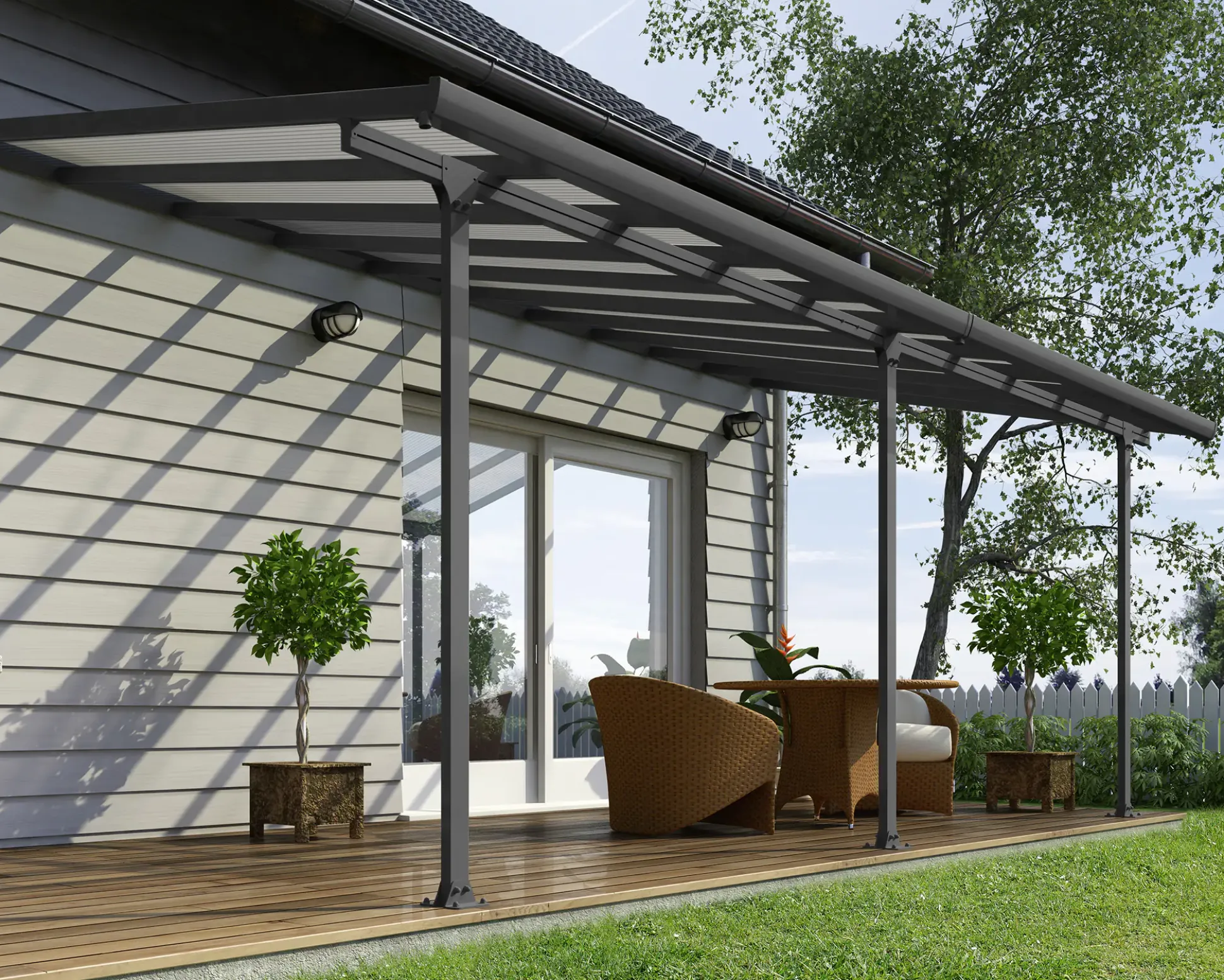 Canopia Terrassenüberdachung Feria 610 x 294 cm anthrazit