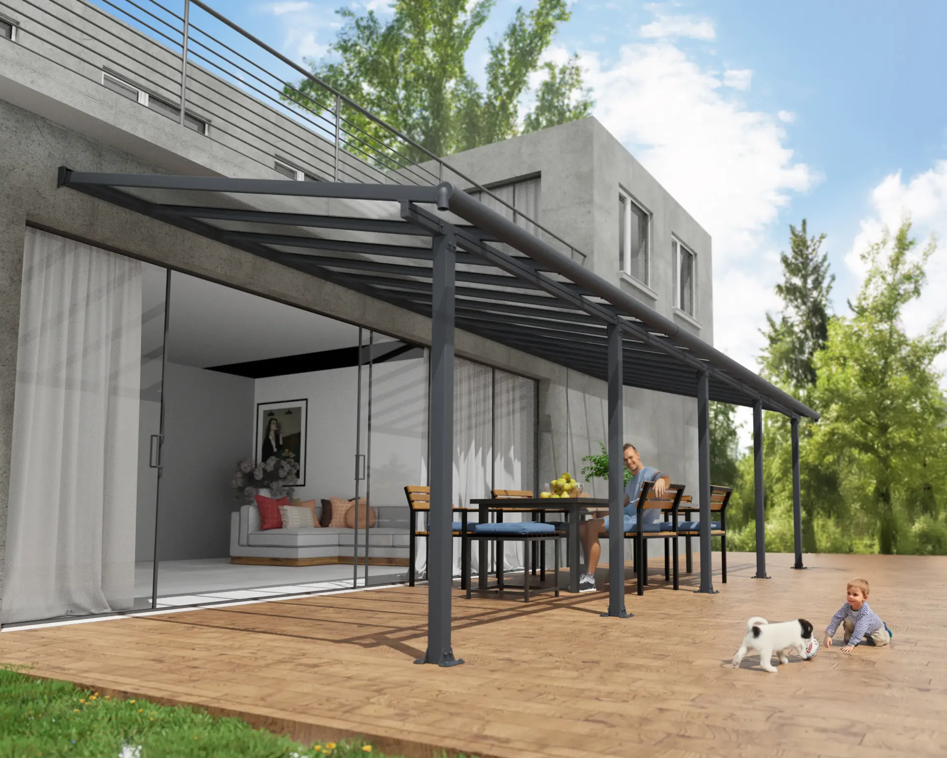 Canopia Terrassenüberdachung Olympia 3x9.8