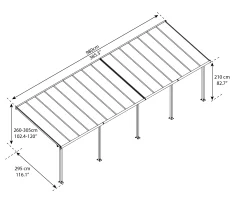 Canopia Terrassenüberdachung Olympia 3x9.8