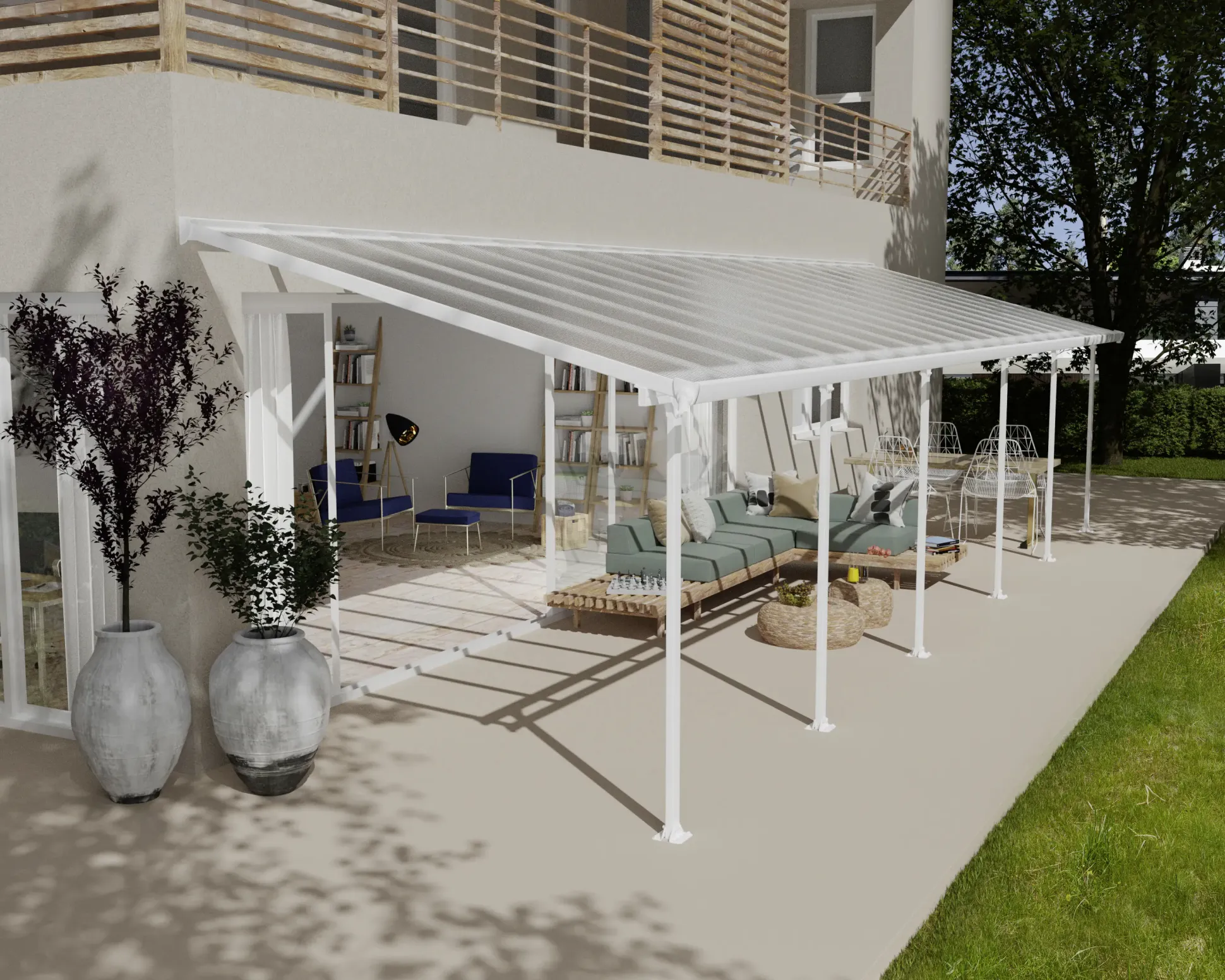 Canopia Terrassendach 1035 x 300 cm weiß