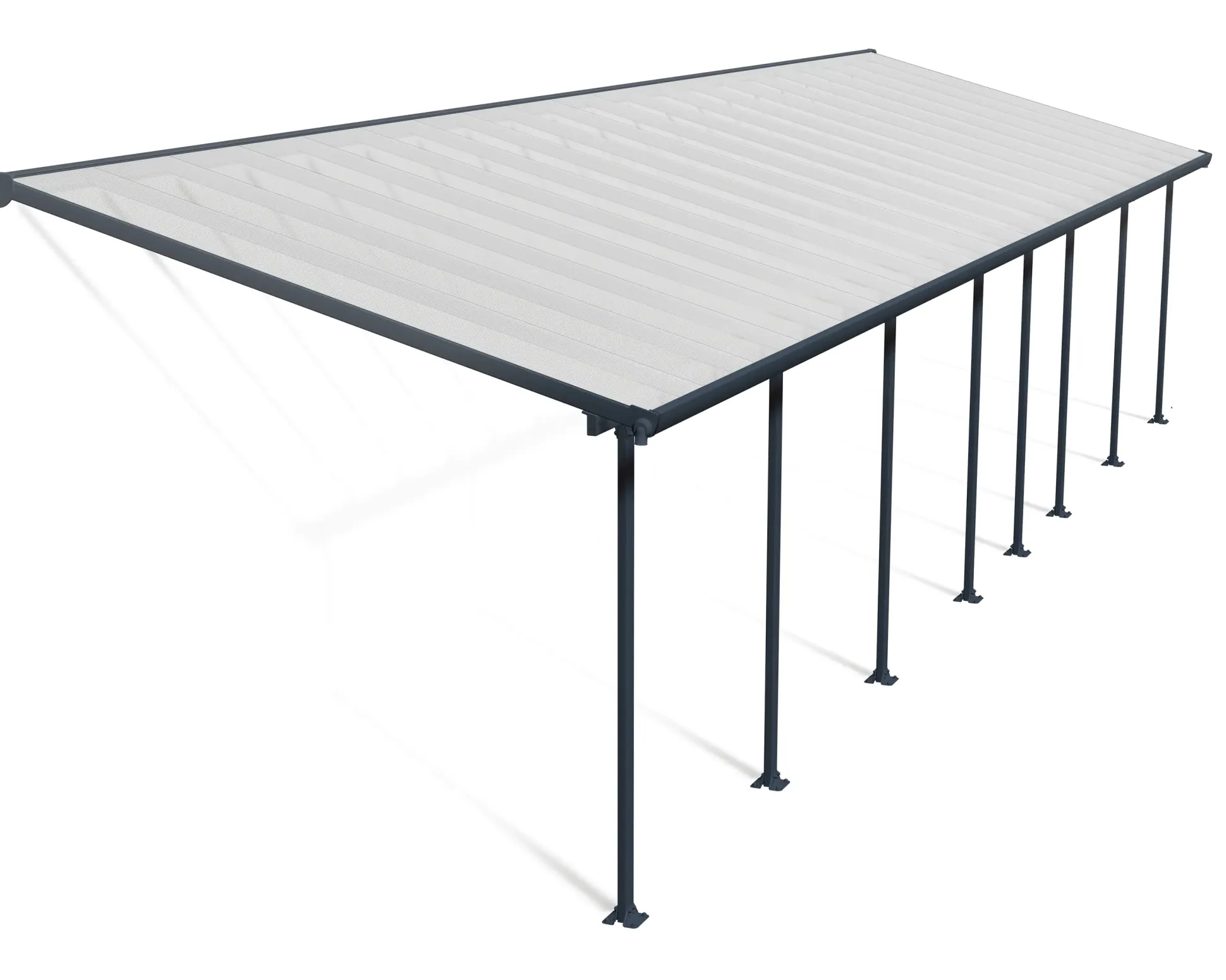 Canopia Terrassendach 1220 x 300 cm grau