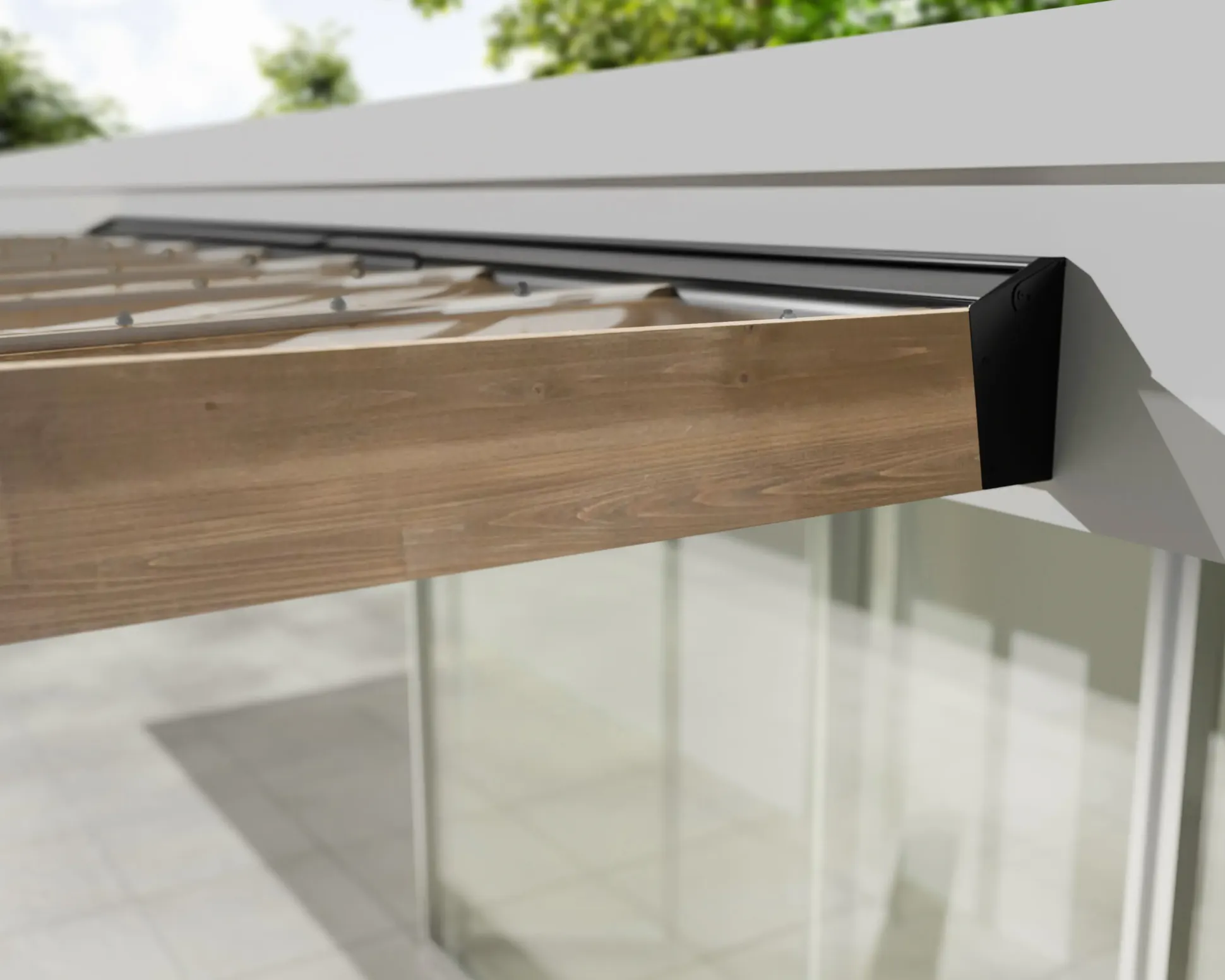 Canopia Terrassenüberdachung Helsinki Holz 860 x 294 cm braun
