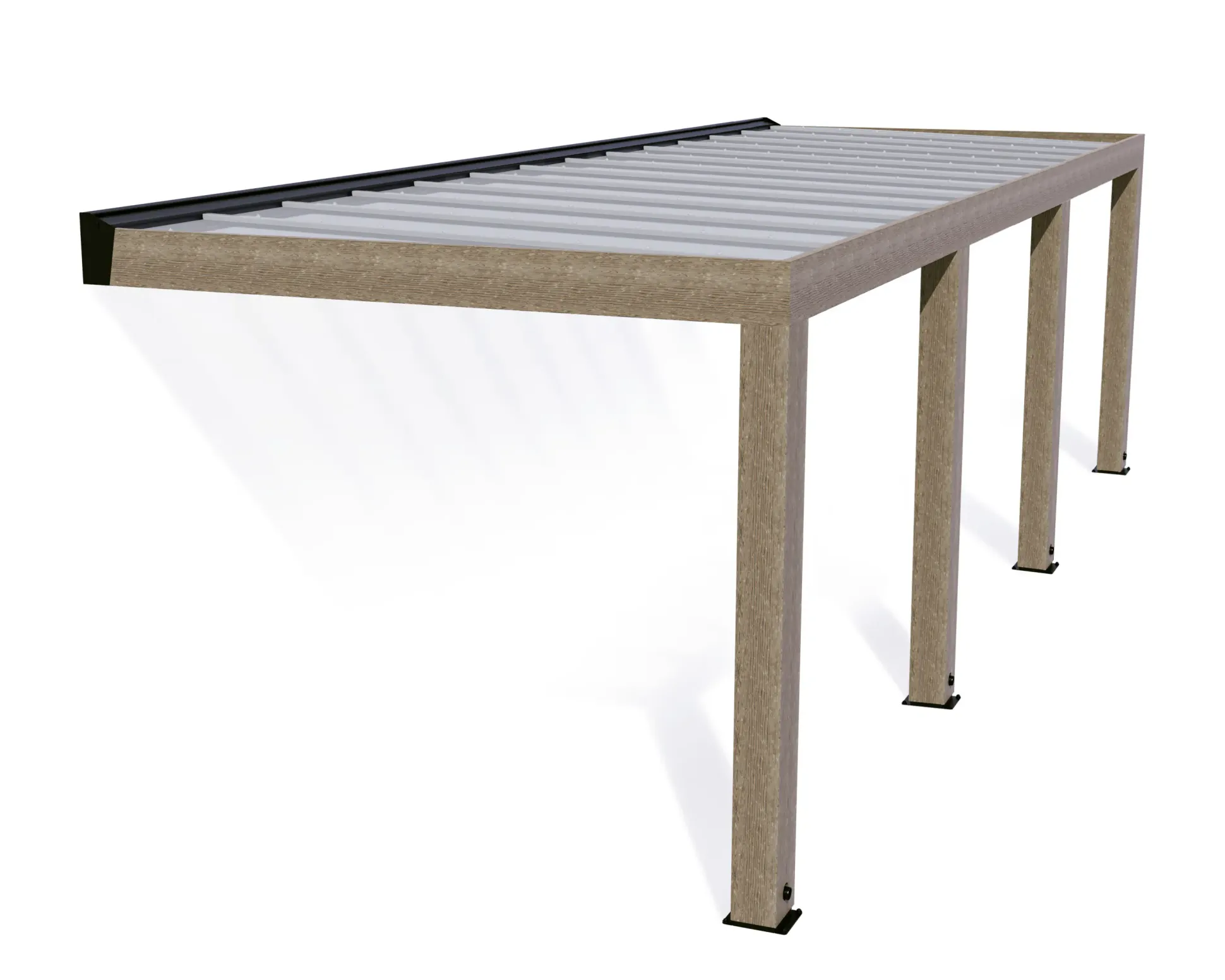 Canopia Terrassenüberdachung Helsinki Holz 860 x 294 cm braun