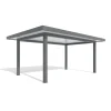 Carport Style 500 x 700 cm grau weiß