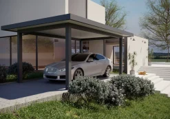 Carport Style 500 x 700 cm grau weiß