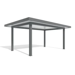 Carport Style 400 x 600 cm grau weiß