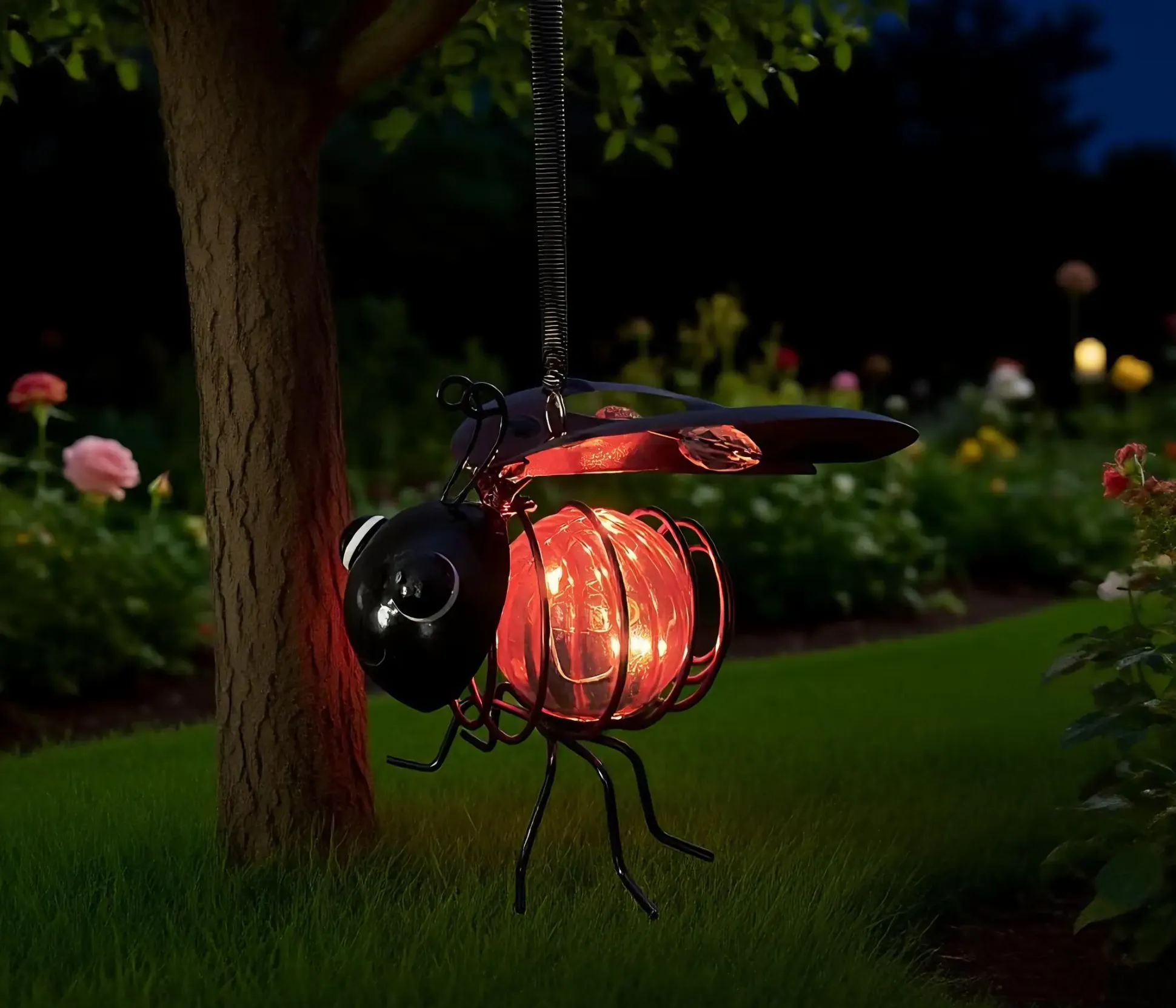 Dapo LED Solarleuchte Dekofigur Ameise warmweiß