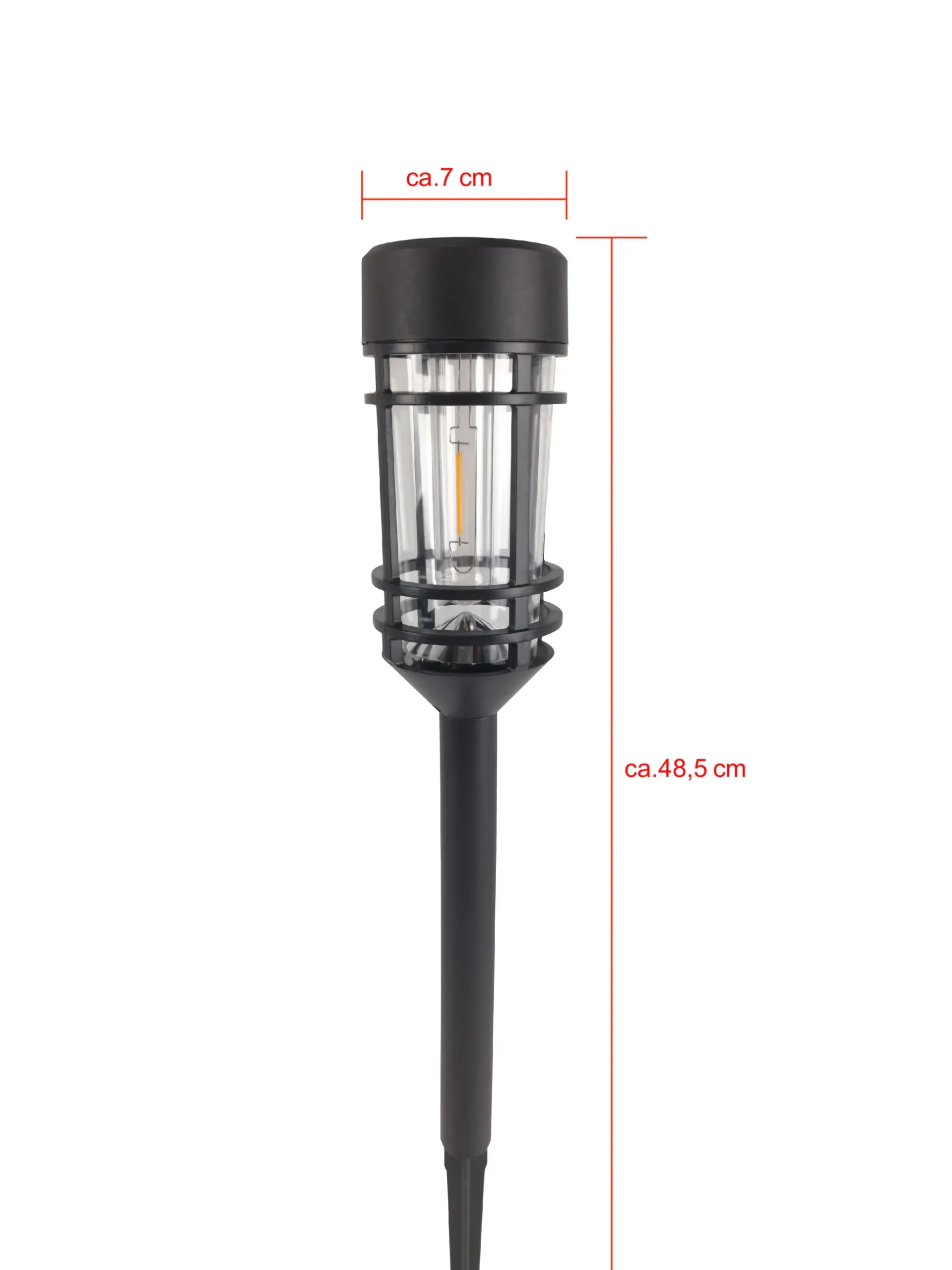 Dapo LED Solarleuchte Fackel mit Erdspieß warmweiß