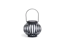 Dapo LED Solarleuchte Laterne Metall warmweiß