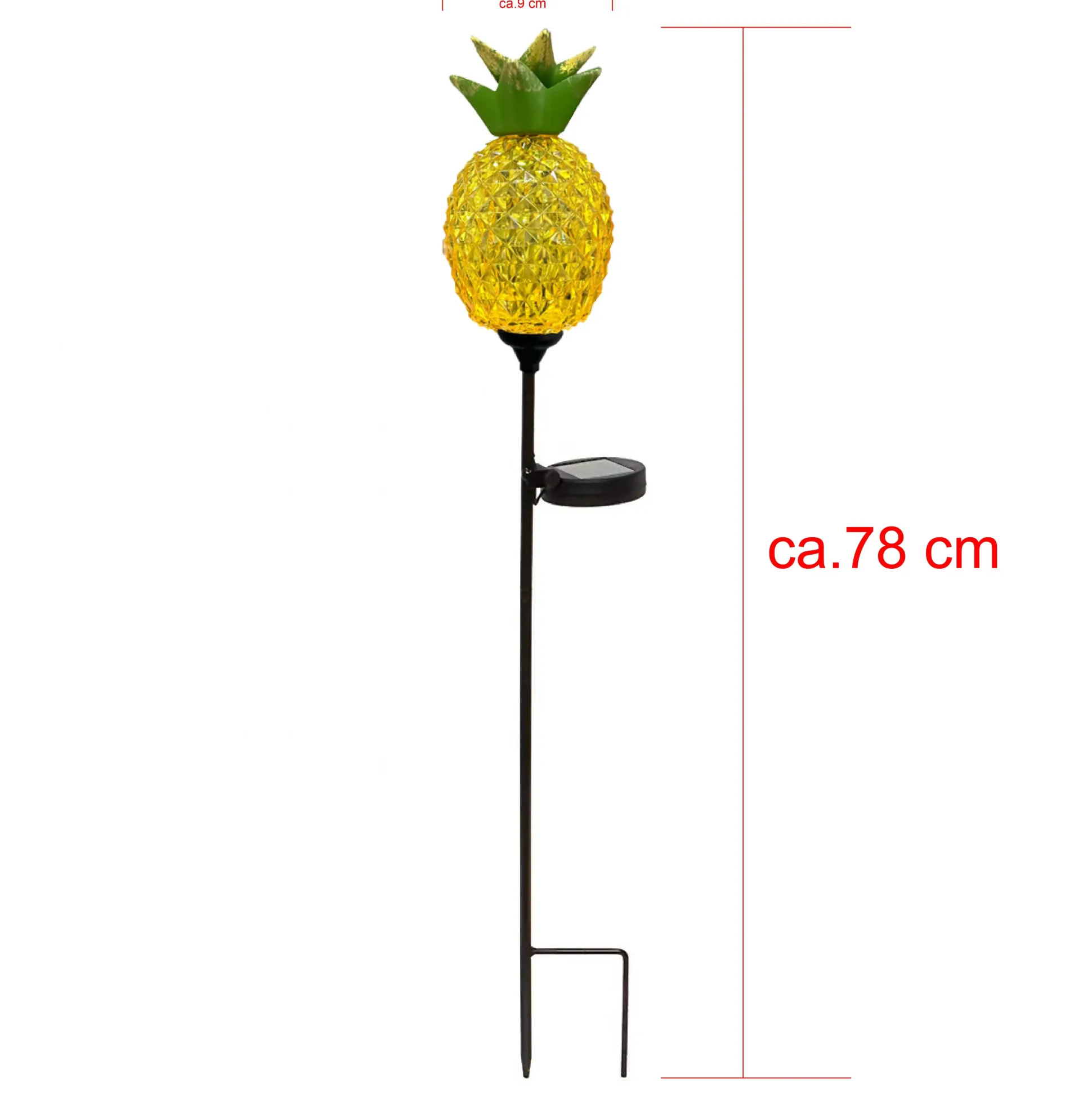 Dapo LED Solarstecker Ananas warmweiß