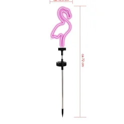 Dapo LED Solarstecker Flamingo pink