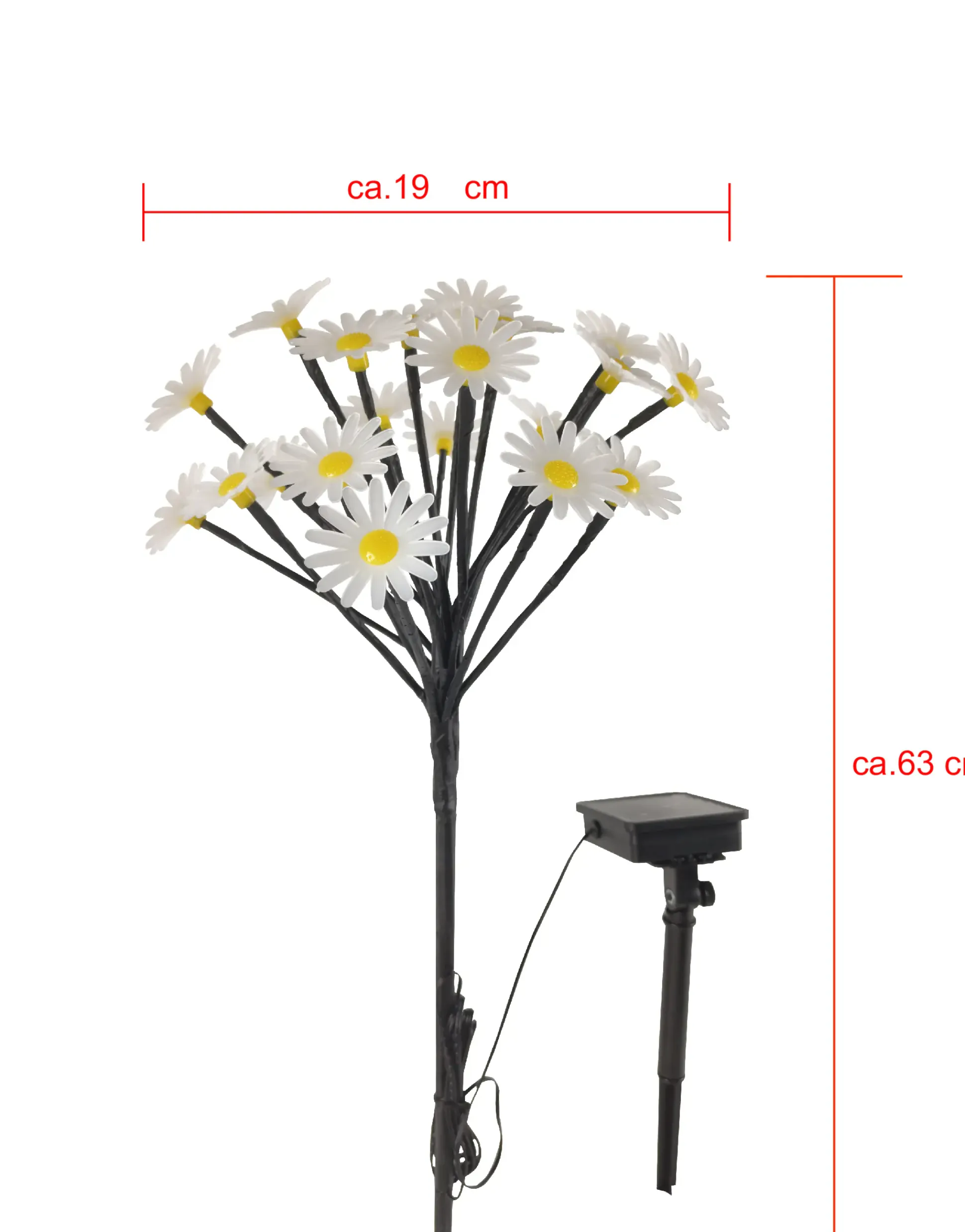 Dapo LED Solarstecker Gänseblümchen weiß